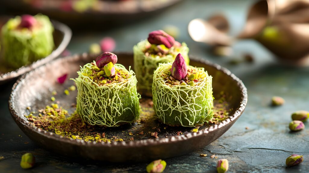 Dubai chocolate with green kataifi and pistachio paste Trend dessert - Petróleo y Energía Trend dessert